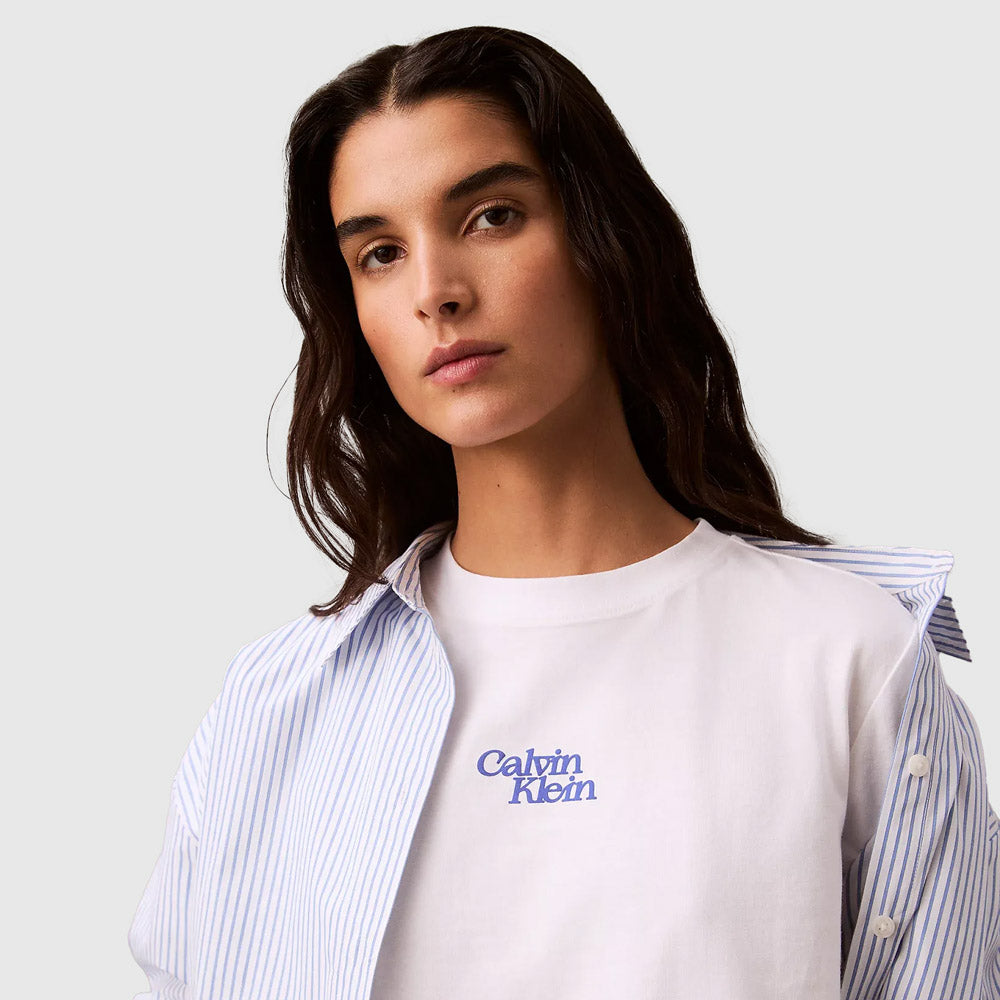 Flocked Logo T-Shirt - White