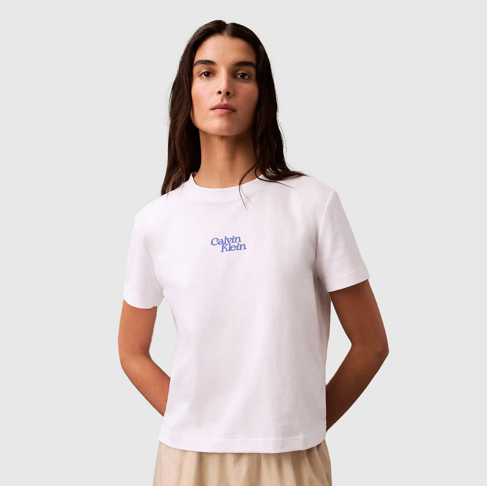 Flocked Logo T-Shirt - White
