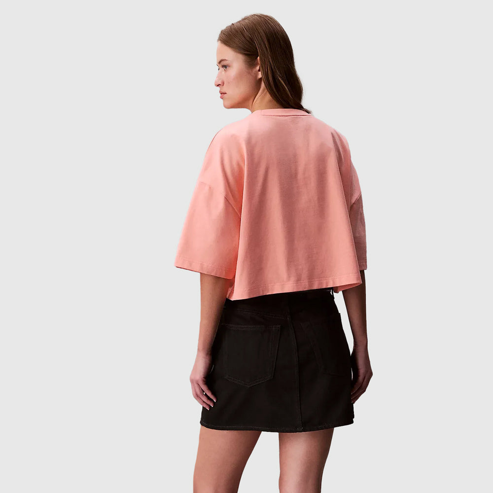 Chain Stitch T-Shirt - Powder Orange