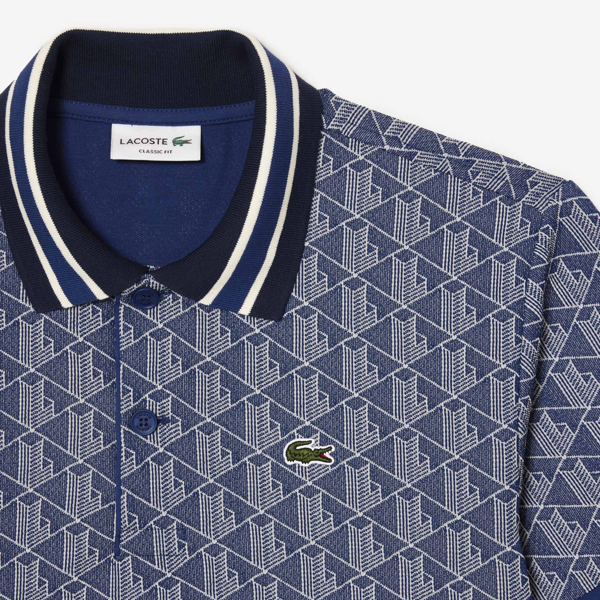 Classic Fit Monogram Jacquard Polo Shirt