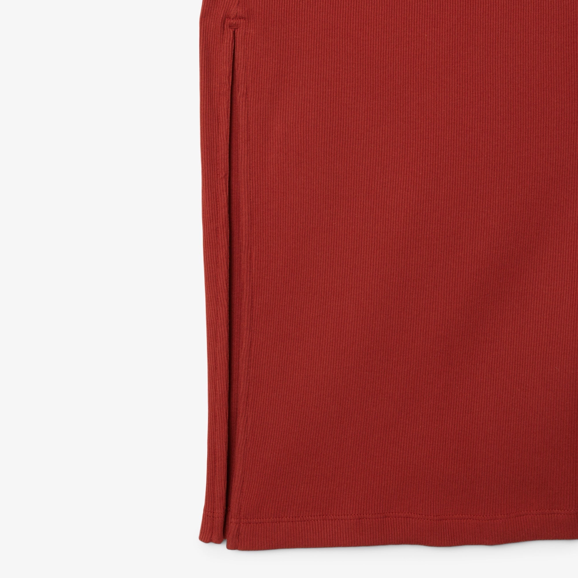 Long Ribbed Cotton Polo Dress