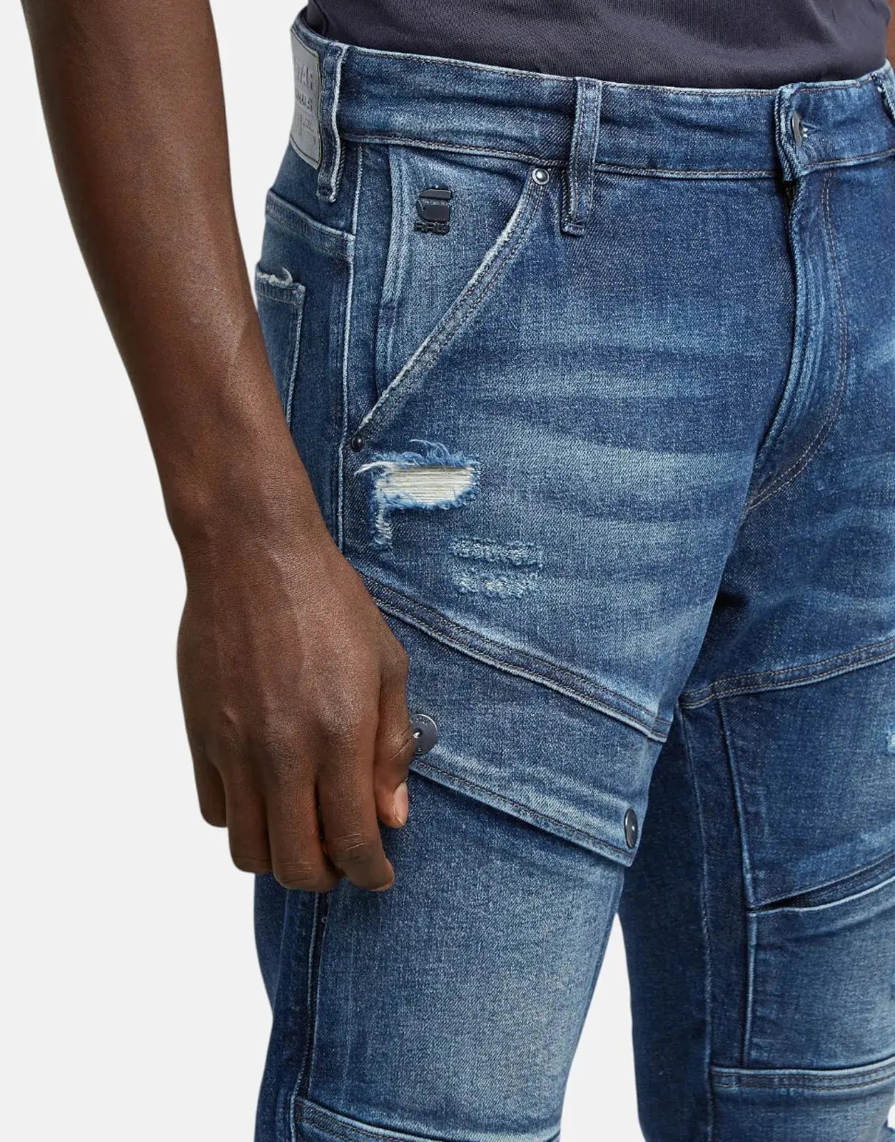 G-Star RAW Airblaze 3D Faded Rainstorm Skinny Jeans