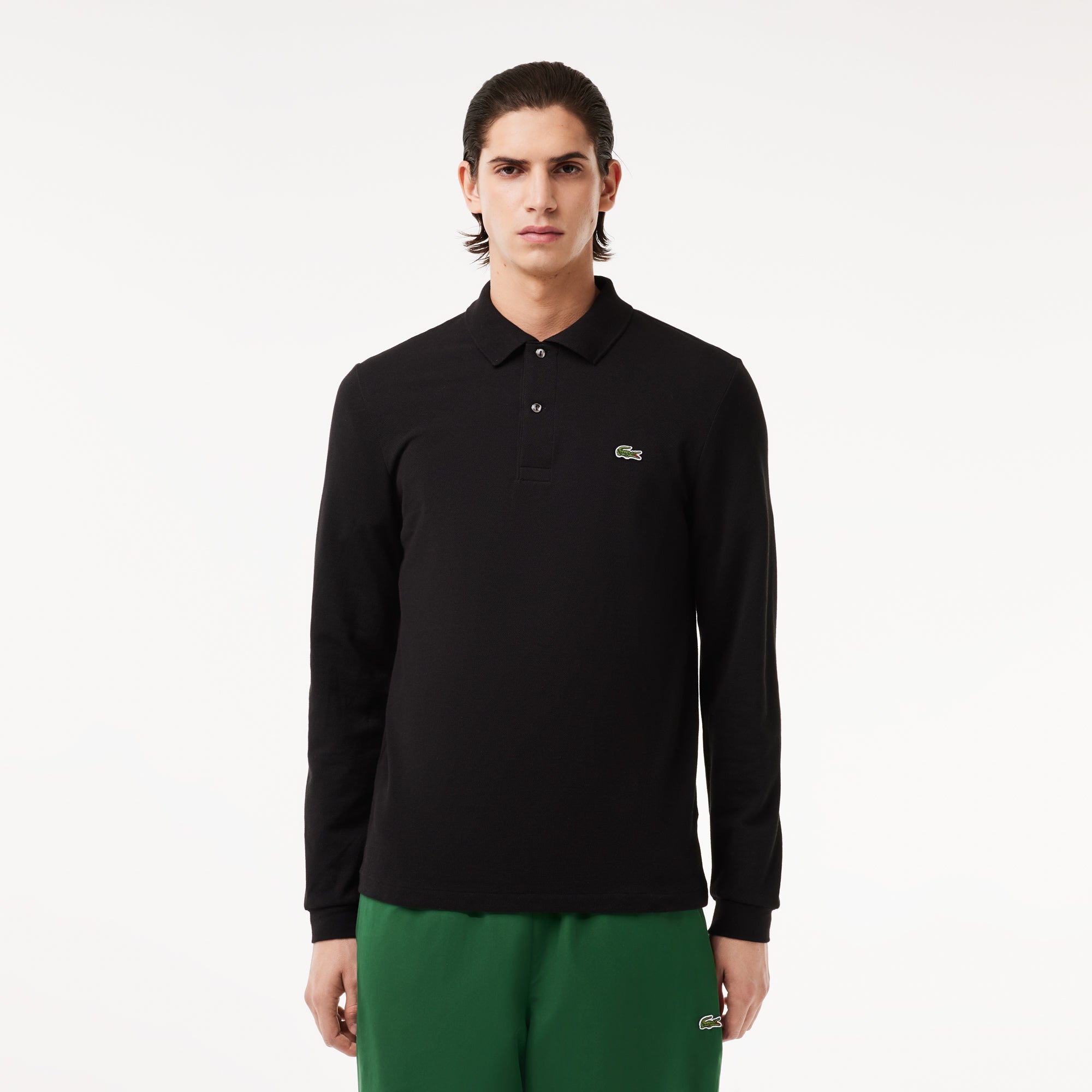 Classic Fit Long Sleeved L.12.12 Polo Shirt