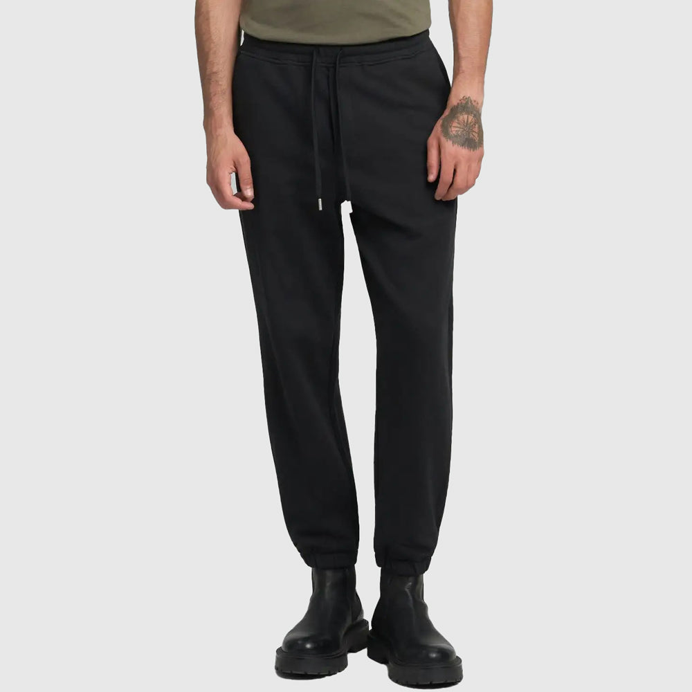Cotton Terry Fleece Sweat Pants - Black