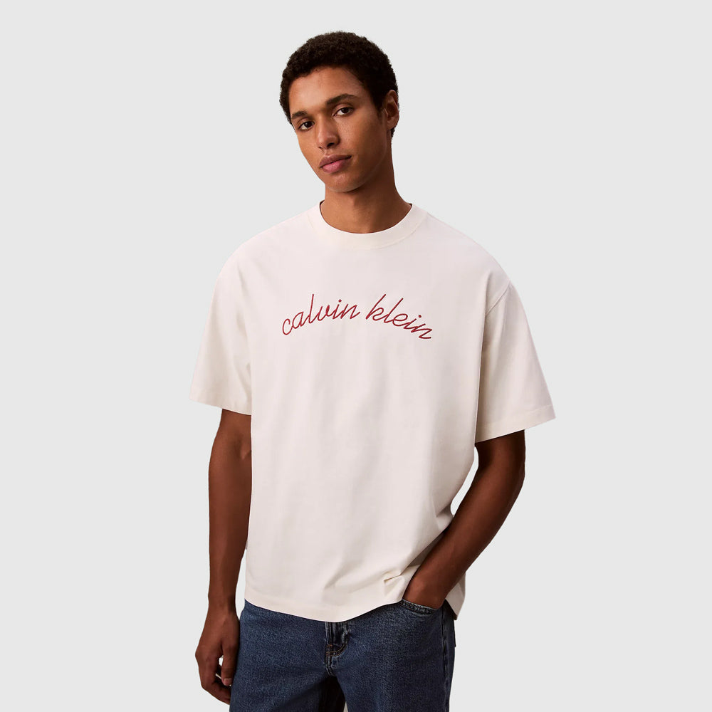 Chain Stitch T-Shirt - Offwhite