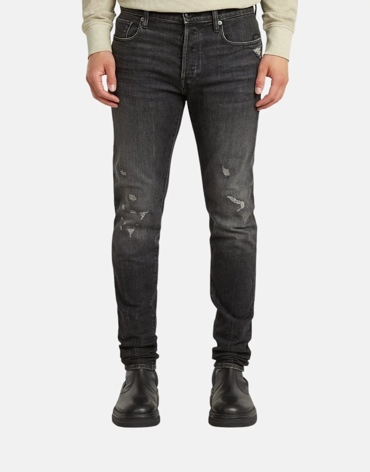 G-Star RAW 3301 Slim Worn Black Metal Jeans