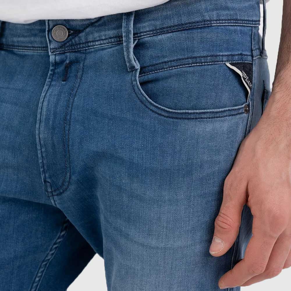 Soft Indigo Stretch Denim - Denim Medium