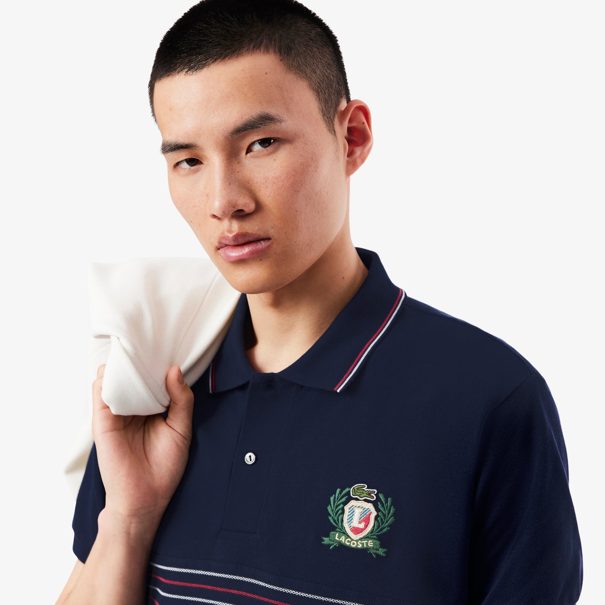 Classic Fit L.12.12 Embroidered Shield Polo Shirt