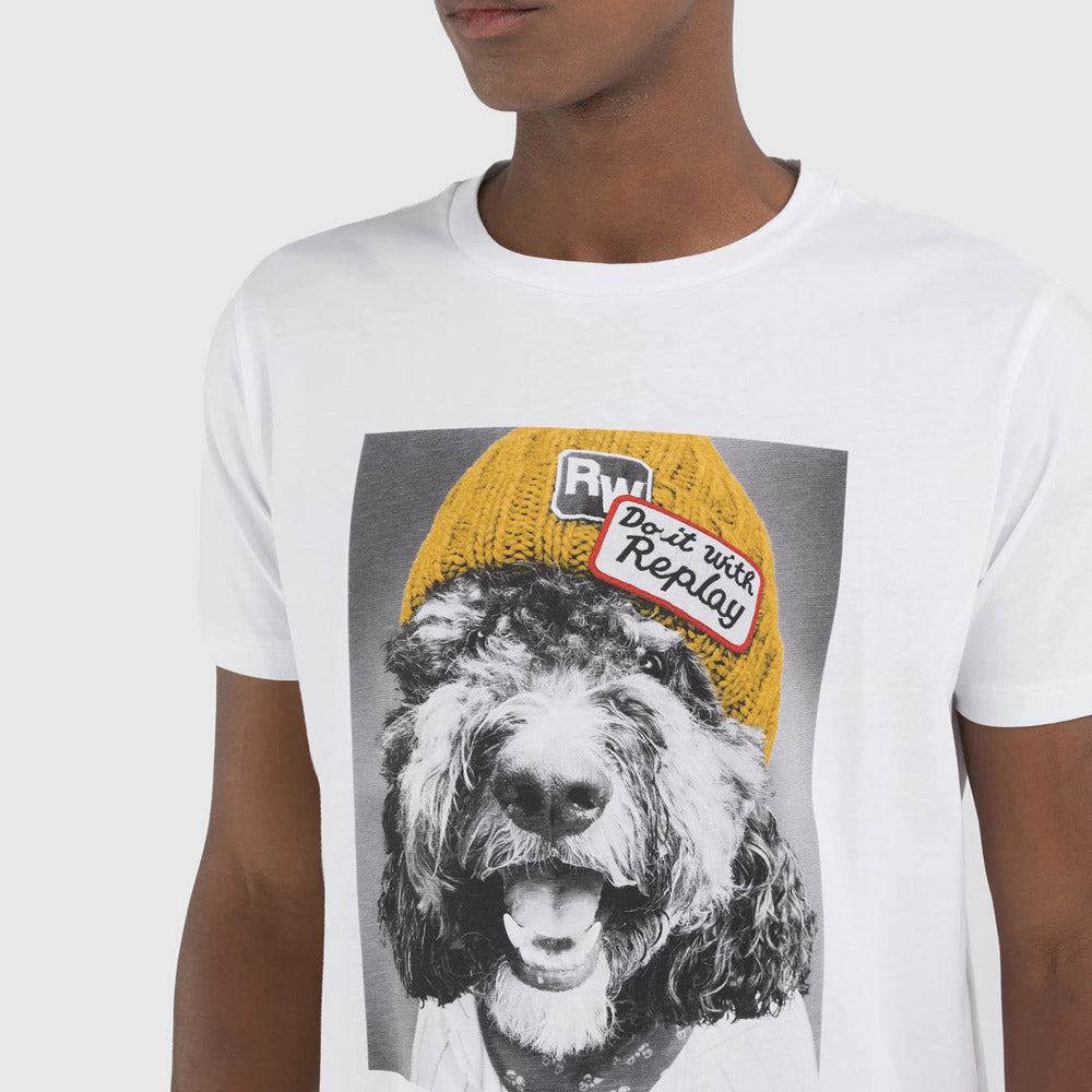 Dog Graphic T-Shirt - White