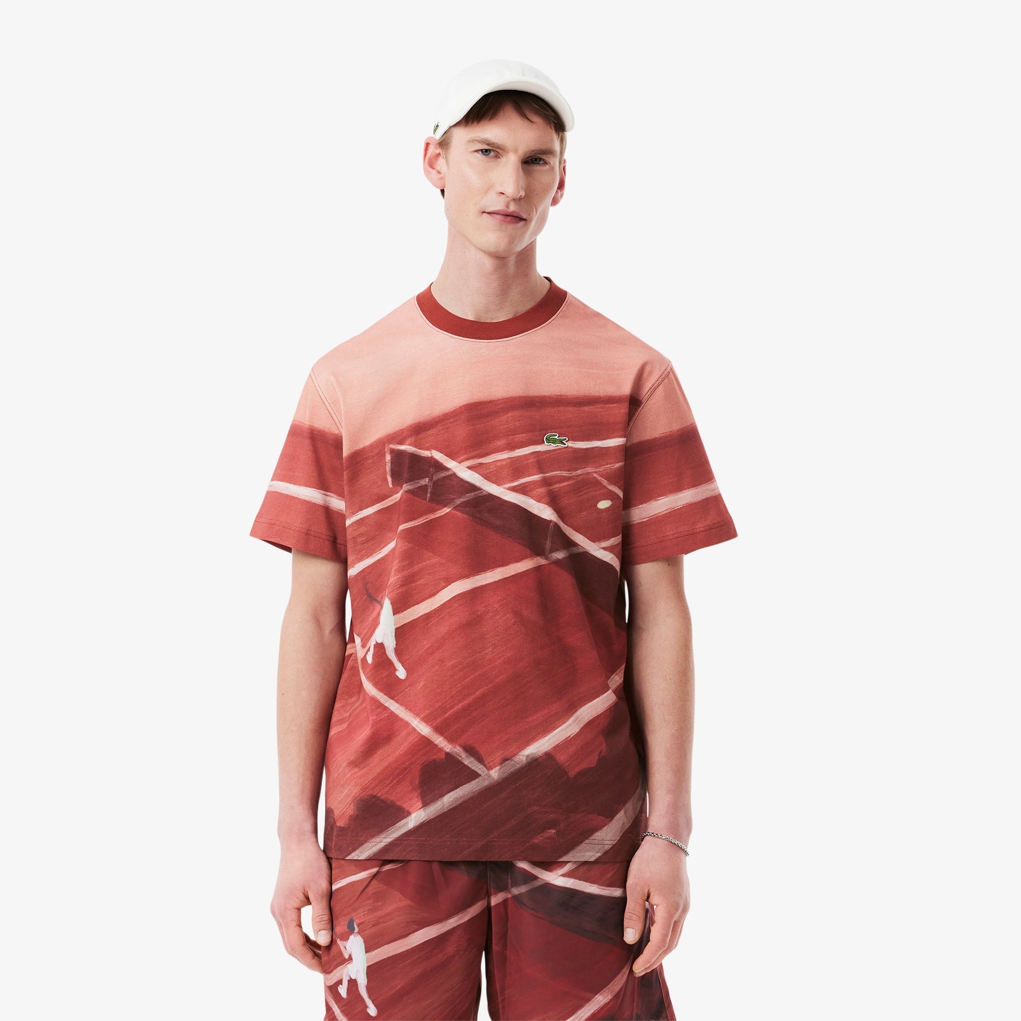 Classic Fit Tennis Print T-shirt